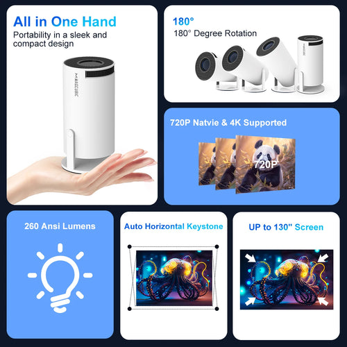 Magcubic HY300 Pro 4K Projector – Android 11, WiFi6, BT5.0, 260 ANSI, 1080P